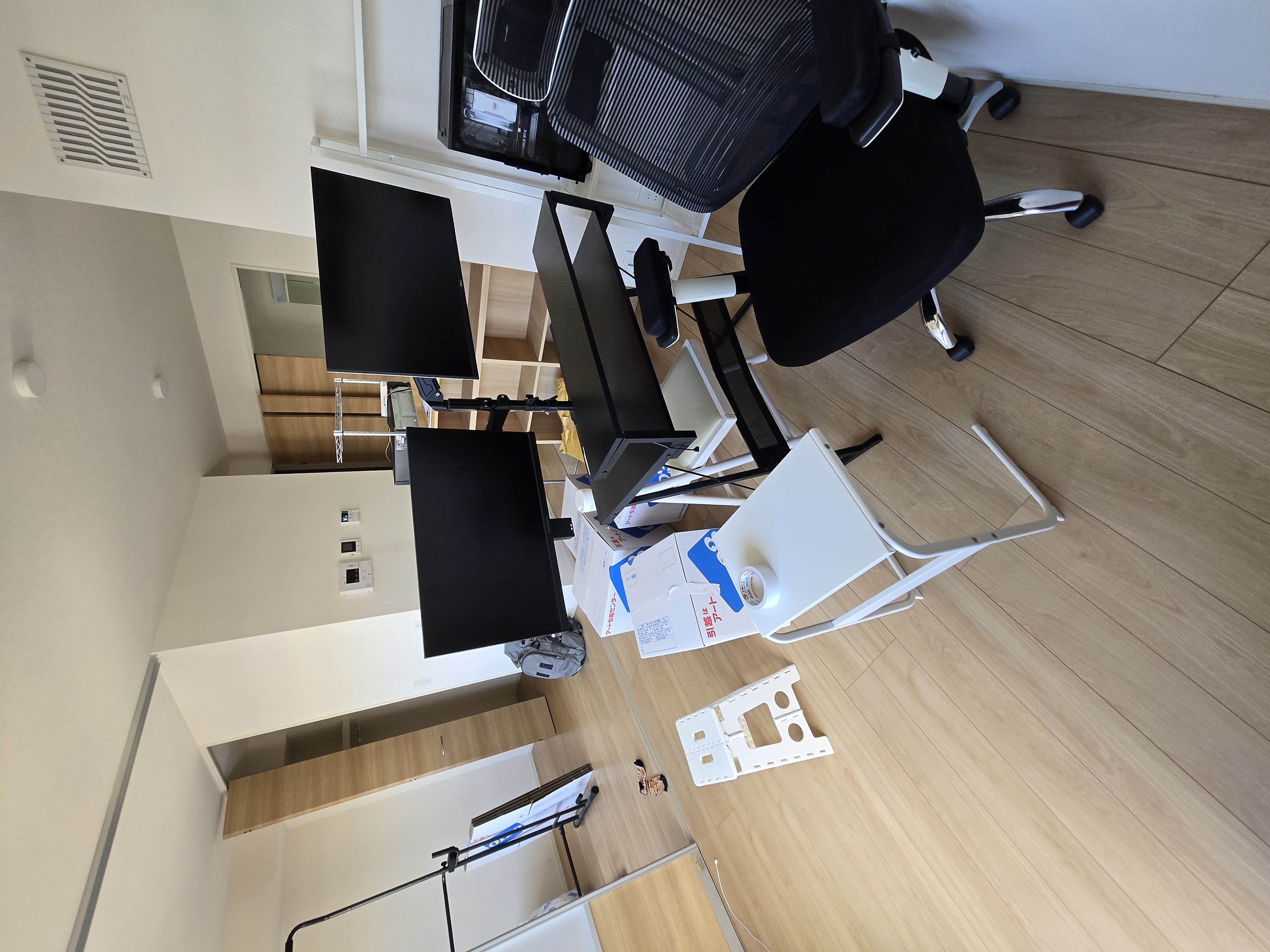 荷造りされたダンボール